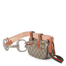 Load image into Gallery viewer, GUCCI Bamboo Horsebit Waist Pouch Beige/Brown681137 PVC Leather
