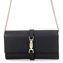 Load image into Gallery viewer, GUCCI Jackie 1961 Chain Wallet Black652681 AABXM 1000 Leather
