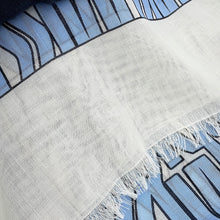 Load image into Gallery viewer, Dior Miss Dior All-Over Shawl Pearl Blue/White45MID140I165_501 Wool35% Cashmere35% Silk30%

