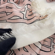 Load image into Gallery viewer, Dior Miss Dior All-Over Shawl White/Pearl Pink45MID140I165_402 Wool35% Cashmere35% Silk30%
