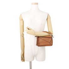 Load image into Gallery viewer, LOEWE Puzzle bag Shoulder Bag Brown322.30.U95 Leather Size Mini
