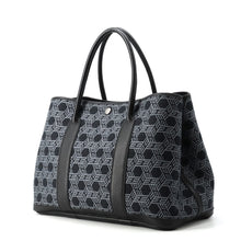 Load image into Gallery viewer, HERMES Garden Party Navy/Black Toile So H Negonda Leather Size PM

