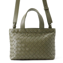 Load image into Gallery viewer, Bottega Veneta Mini INTRECCIATO 2way Handbag Khaki855504 Leather
