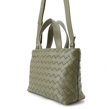 Load image into Gallery viewer, Bottega Veneta Mini INTRECCIATO 2way Handbag Khaki855504 Leather
