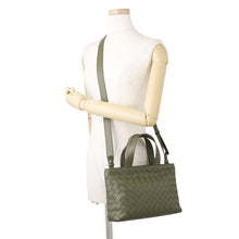 Load image into Gallery viewer, Bottega Veneta Mini INTRECCIATO 2way Handbag Khaki855504 Leather

