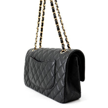 Load image into Gallery viewer, CHANEL Matelasse W flap WChainShoulder Bag BlackA01112 Caviar Leather Size 25
