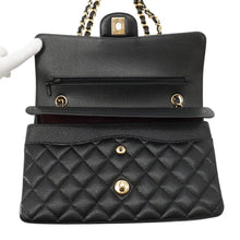 Load image into Gallery viewer, CHANEL Matelasse W flap WChainShoulder Bag BlackA01112 Caviar Leather Size 25
