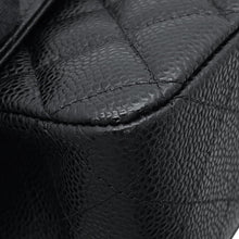Load image into Gallery viewer, CHANEL Matelasse W flap WChainShoulder Bag BlackA01112 Caviar Leather Size 25
