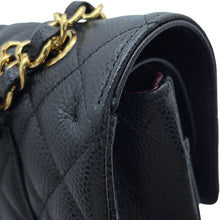 Load image into Gallery viewer, CHANEL Matelasse W flap WChainShoulder Bag BlackA01112 Caviar Leather Size 25
