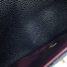Load image into Gallery viewer, CHANEL Matelasse W flap WChainShoulder Bag BlackA01112 Caviar Leather Size 25
