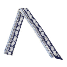Load image into Gallery viewer, HERMES Ruban Cloute's Sailor Tattoo/Bandana Blue Marine / Blue Jean / WhiteH853374S Silk100%
