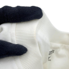 Load image into Gallery viewer, HERMES Tucked Knitted Fabric Shirt with Embroidery Size 36 Blanc CasseH6E4651DD9136 Cotton100%
