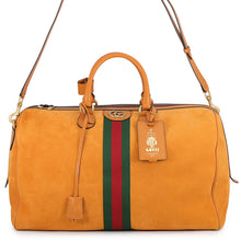 将图像加载到图库查看器中，GUCCI Duffle Travel Bag Orange834460 Suede leather Size Medium
