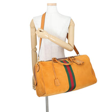 将图像加载到图库查看器中，GUCCI Duffle Travel Bag Orange834460 Suede leather Size Medium
