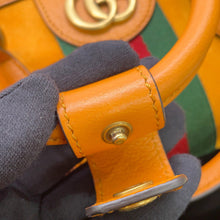 将图像加载到图库查看器中，GUCCI Duffle Travel Bag Orange834460 Suede leather Size Medium
