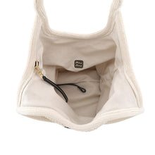 将图像加载到图库查看器中，MIUMIU Ivy Tote Bag Ivory5BG231_ACQY_F0N13 Cotton

