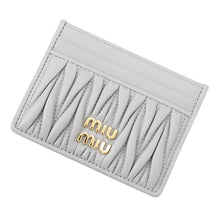 Load image into Gallery viewer, MIUMIU Matelasse Leather Card Case Light Blue5MC076 Nappa Leather

