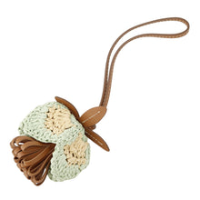 将图像加载到图库查看器中，MIUMIU Tassel Flower Bag Charm Brown5TL498 Lambskin Raffia
