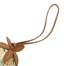 将图像加载到图库查看器中，MIUMIU Tassel Flower Bag Charm Brown5TL498 Lambskin Raffia
