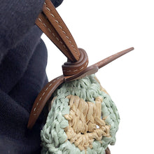 将图像加载到图库查看器中，MIUMIU Tassel Flower Bag Charm Brown5TL498 Lambskin Raffia
