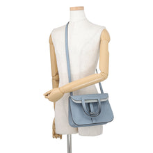 Load image into Gallery viewer, HERMES Halzan Verso Blue Lin/Blue Gacier Evercolor Size 25

