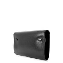 Load image into Gallery viewer, HERMES Kelly wallet long to go Black Box Calf Leather
