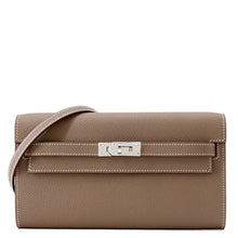 Load image into Gallery viewer, HERMES Kelly Wallet Long To Go Etoupe Epsom
