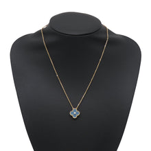 Load image into Gallery viewer, Van Cleef &amp; Arpels Vintage Alhambra Necklace 2026 Holiday Collection Blue GrayVCARPRTH00 18K Yellow Gold
