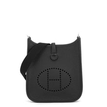 Load image into Gallery viewer, HERMES Evelyne Long Amazon Black Taurillon Clemence Size TPM
