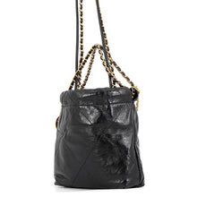 Load image into Gallery viewer, CHANEL Chanel22 ChainShoulder Bag BlackAS3980 Shiny Calf Leather Size Mini
