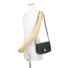 Load image into Gallery viewer, CHANEL Mini Matelasse Pearl Chainshoulder Bag BlackAS2855 Lambskin
