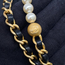 Load image into Gallery viewer, CHANEL Mini Matelasse Pearl Chainshoulder Bag BlackAS2855 Lambskin
