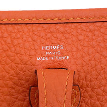 Load image into Gallery viewer, HERMES Evelyne Long Orange Taurillon Clemence Size TPM
