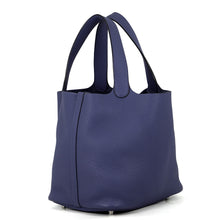 Load image into Gallery viewer, HERMES Picotin Lock Blue Saphir Taurillon Clemence Size MM
