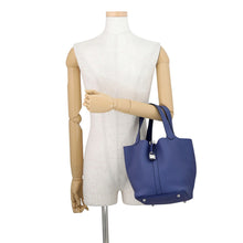 Load image into Gallery viewer, HERMES Picotin Lock Blue Saphir Taurillon Clemence Size MM
