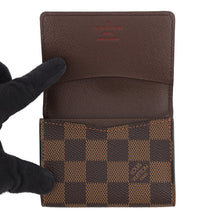 将图像加载到图库查看器中，LOUIS VUITTON Buisiness Card Holder BrownN62920 Damier Ebene Canvas
