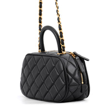 Load image into Gallery viewer, CHANEL Matelasse Mini Bowling 2-Way Shoulder Bag BlackAS5572 Leather Size Mini
