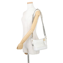 Load image into Gallery viewer, CHANEL Gabriel de CHANEL Hobo Bag MetalicWhiteA91810 Aged Calf Leather Size Small
