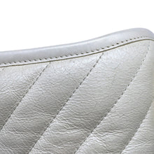 Load image into Gallery viewer, CHANEL Gabriel de CHANEL Hobo Bag MetalicWhiteA91810 Aged Calf Leather Size Small

