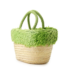 将图像加载到图库查看器中，MIUMIU Basket Bag Natural/Prato5BG209_2DDH_F0N74 Raffia Palmit
