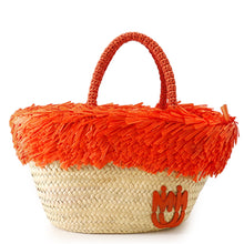 Load image into Gallery viewer, MIUMIU Basket Bag Natural/Papaya5BG209_2DDH_F0Z2R Palmit
