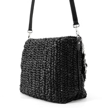 Load image into Gallery viewer, MIUMIU Shoulder Bag Nero5BE055_2D7E_F0002 Raffia Crystal
