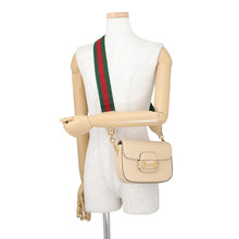 Load image into Gallery viewer, GUCCI 1955 Horsebit Shoulder Bag Beige658574 Leather
