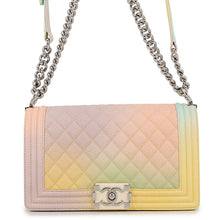 Load image into Gallery viewer, CHANEL Boy Chanel ChainShoulder Bag MulticolorA67086 Caviar Leather Size 25
