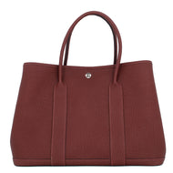 HERMES Garden Party Rouge H Negonda Leather Size PM