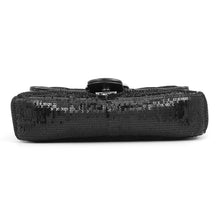 将图像加载到图库查看器中，GUCCI ChainShoulder Bag Black446744 Sequins Leather
