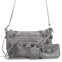Load image into Gallery viewer, BALENCIAGA Luca Goal Shoulder Bag Gray719082 Leather

