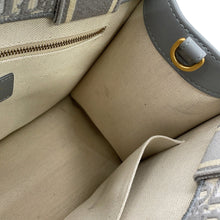 将图像加载到图库查看器中，Dior Oblique Book Tote Beige/GrayM1325CZBB_M20I Canvas Calf Leather Size Small
