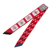 Load image into Gallery viewer, HERMES Twilly Jeu de Cartes (playing cards) Rouge/Black/Ardoise Silk100%
