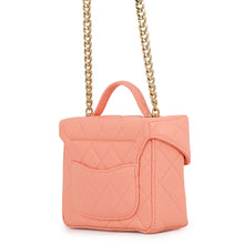 将图像加载到图库查看器中，CHANEL Matelasse Vanity Bag 2-Way Shoulder Bag salmon pinkAS3729 Caviar Leather Size Small
